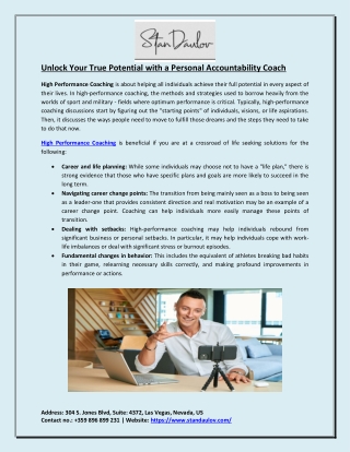 Unlock Your True Potential With a Personal Accountability Coach