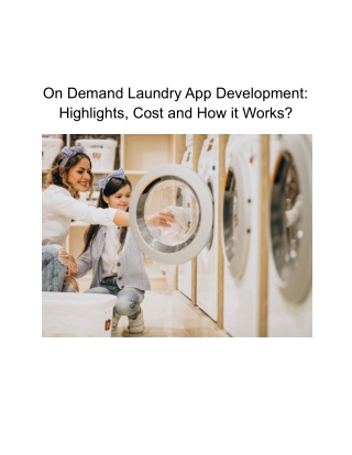 on demand laundry app development highlights cost