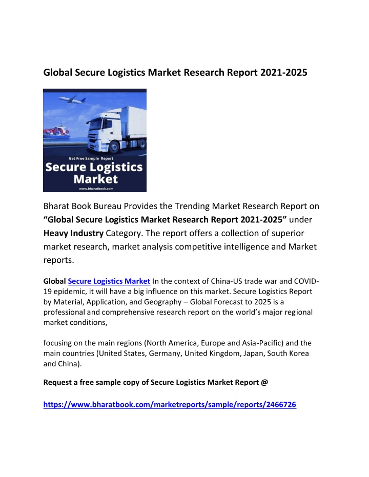 global secure logistics market research report