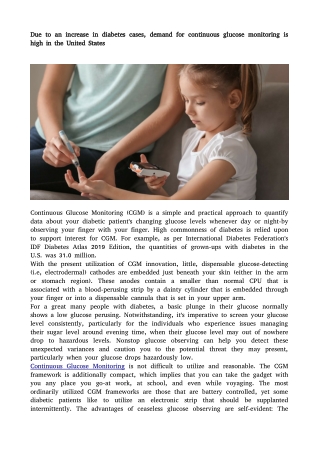 due to an increase in diabetes cases demand