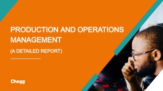 production and operations management