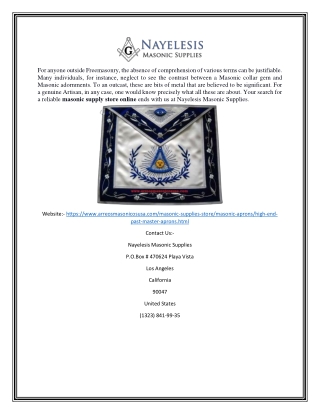 for anyone outside freemasonry the absence