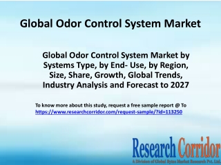 Global Odor Control System Market by  Systems Type, by End- Use, by Region, Size, Share, Growth, Global Trends, Industry