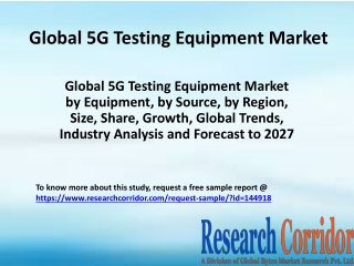 Global 5G Testing Equipment Market by Equipment, by Source, by Region, Size, Share, Growth, Global Trends, Industry Anal