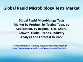 Global Rapid Microbiology Tests Market by Product, by Testing Type, by Application, by Region,   Size, Share, Growth, Gl