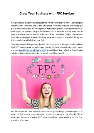 Grow Your Business with PPC Services