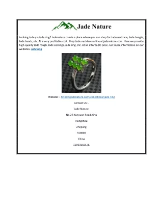 Jade Ring | Jadenature.com