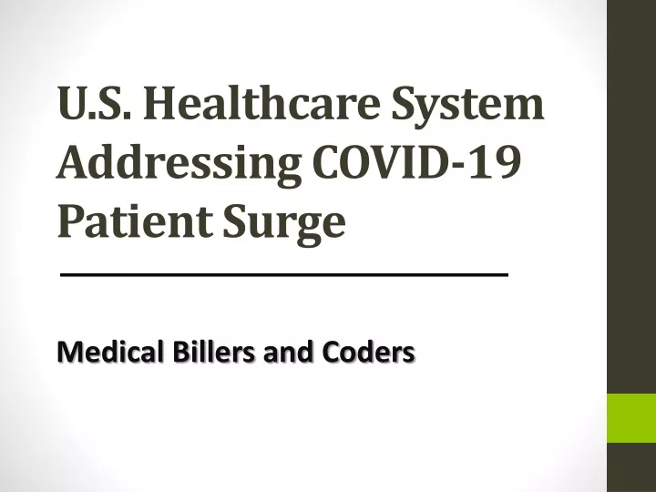 u s healthcare system addressing covid 19 patient surge