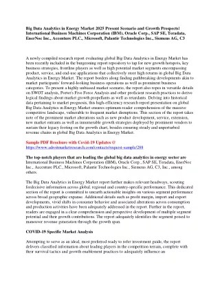 big data analytics in energy market 2025 present