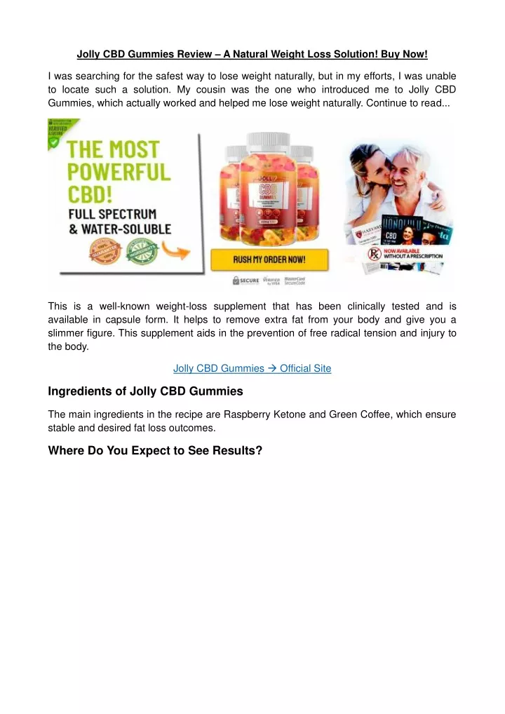 jolly cbd gummies review a natural weight loss