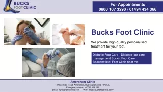 Diabetic Foot Care Assessment | Bucks Foot Clinic