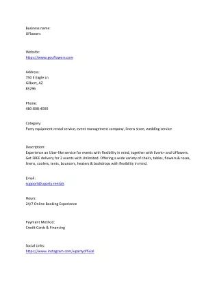 business name uflowers