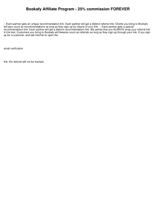 bookafy affiliate program 25 commission forever