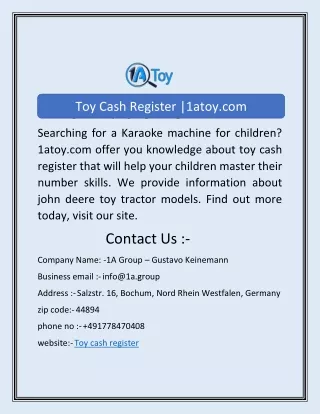 Toy Cash Register |1atoy.com