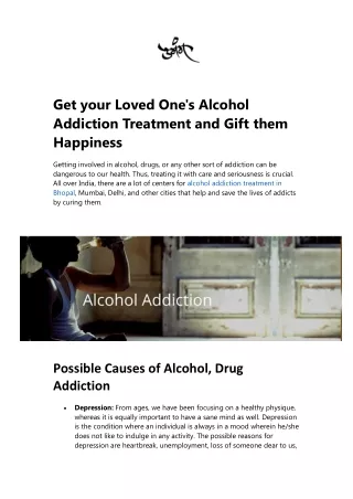 Get your Loved One's Alcohol Addiction Treatment and Gift them Happiness