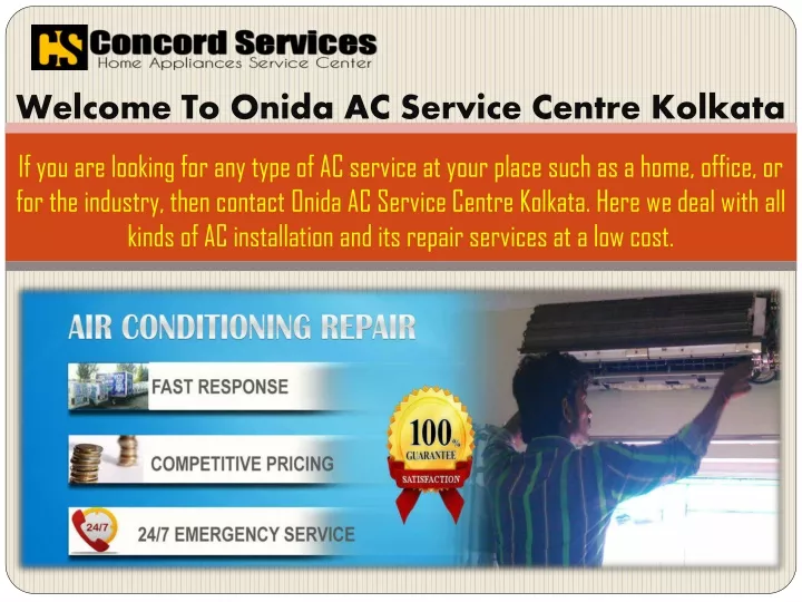 welcome to onida ac service centre kolkata