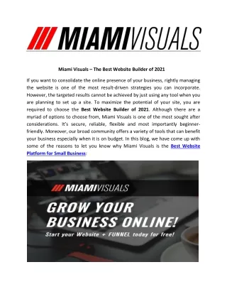 miami visuals the best website builder of 2021