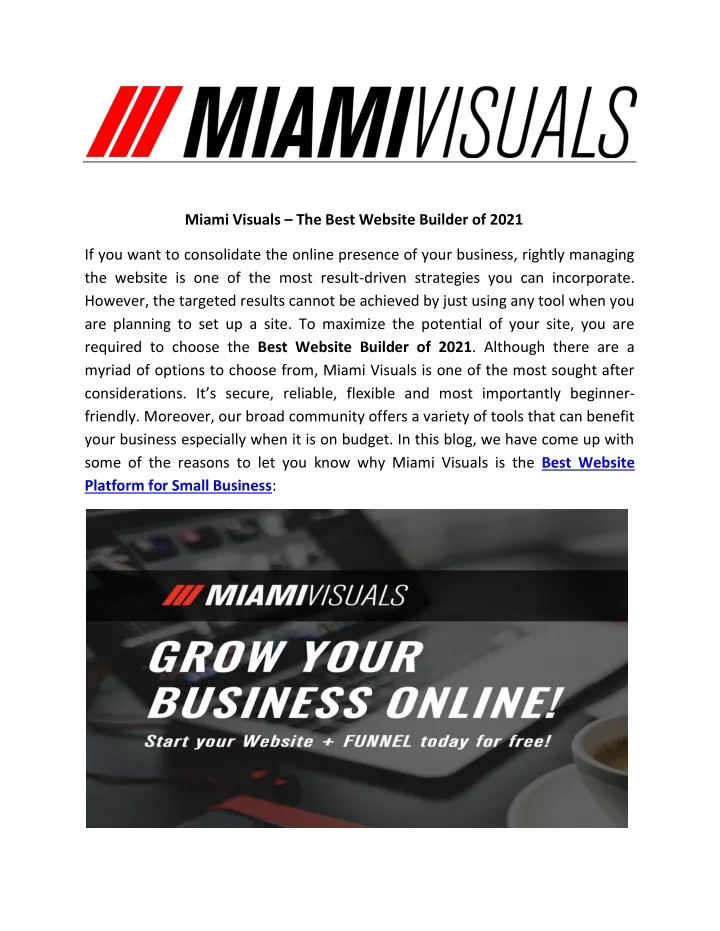 miami visuals the best website builder of 2021