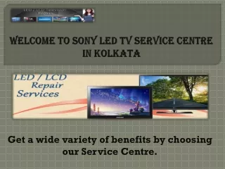 Sony LED TV Service Centre in Kolkata