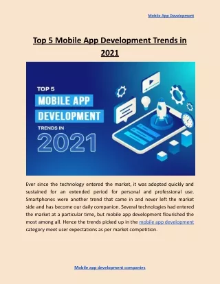 mobile app development