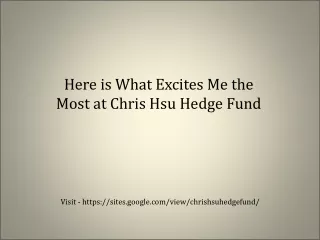here is what excites me the most at chris