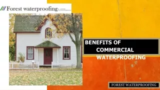 BENEFITS OF COMMERCIAL WATERPROOFING