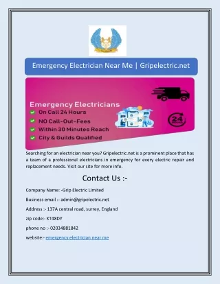 emergency electrician near me gripelectric net