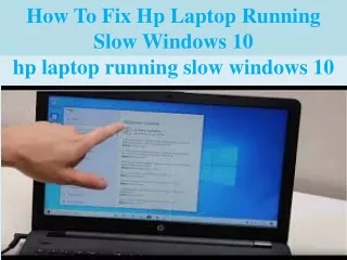 How To Fix Hp Laptop Running Slow Windows 10