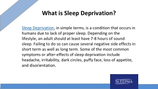 Sleep deprivation effects on your body
