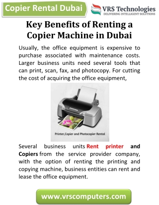 copier rental dubai