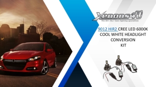 9012 hir2 cree led 6000k cool white headlight