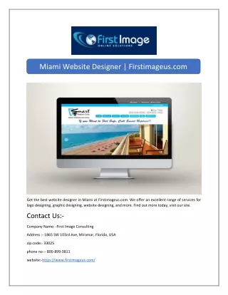 miami website designer firstimageus com