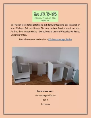 wir haben viele jahre erfahrung mit der montage
