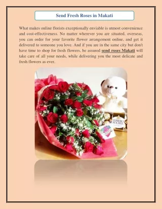 Send Fresh Roses in Makati