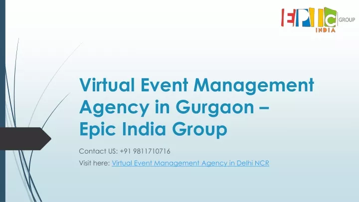virtual event management agency in gurgaon epic india group