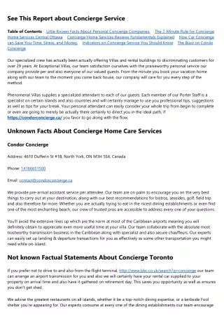 see this report about concierge service