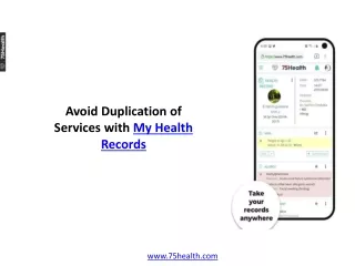 avoid duplication of services with my health