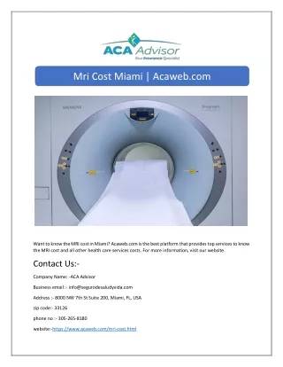 mri cost miami acaweb com