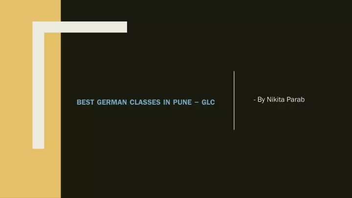 best german classes in pune glc