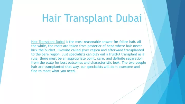 hair transplant dubai