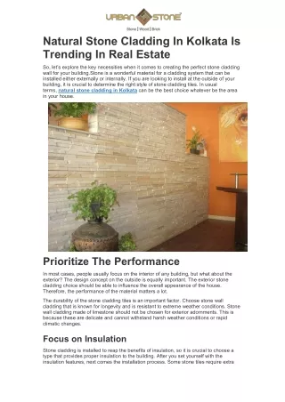 natural stone cladding in kolkata is trending