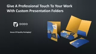 give a professional touch to your work with