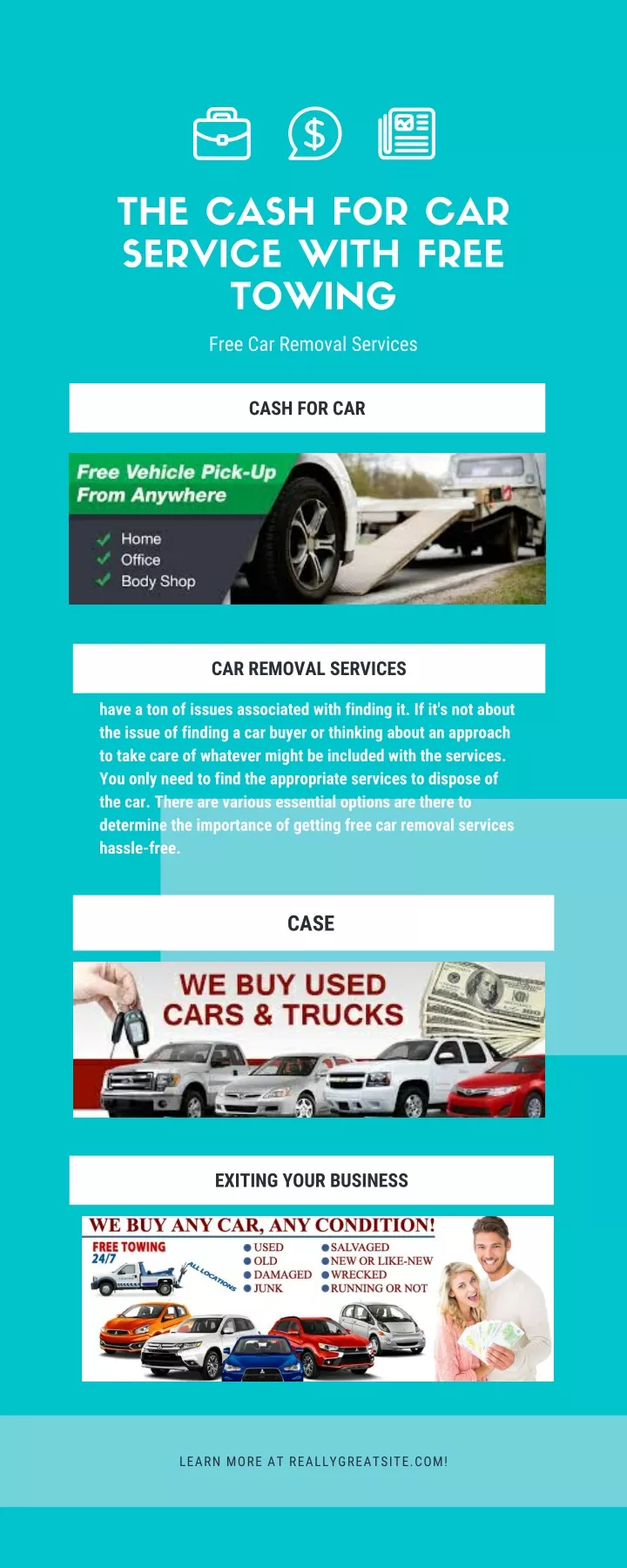 the cash for car service with free towing