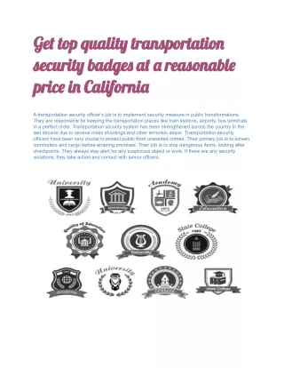 ge top qualit transportatio securit badge