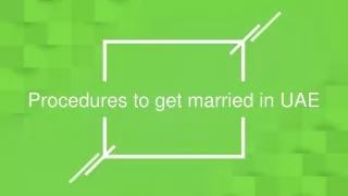 Procedures to get married in UAE