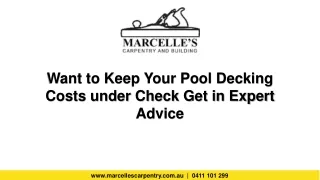 want to keep your pool decking costs under check get in expert advice