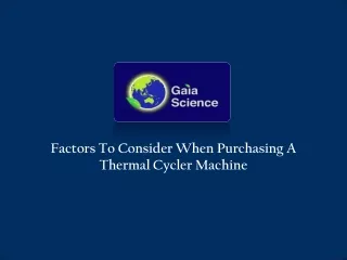 factors to consider when purchasing a thermal