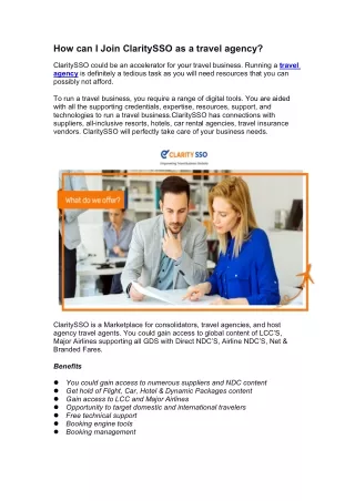 how can i join claritysso as a travel agency