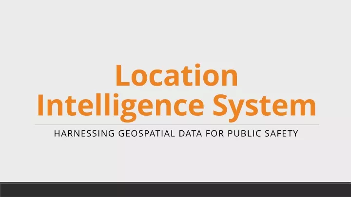 location intelligence system