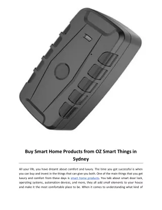 Buy Smart Home Products from OZ Smart Things in Sydney